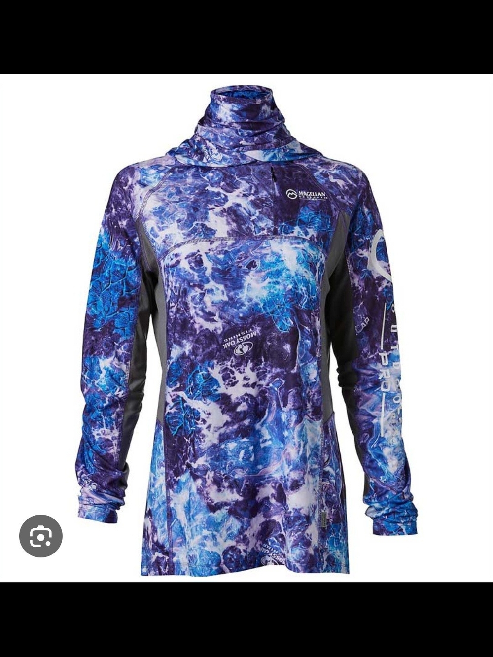 Magellan Outdoors Women's Blue & Purple Performance Mock-Neck Sun Top